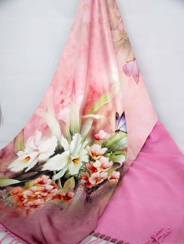 Lilly on Silk and Cashmere Scarf/Shawl